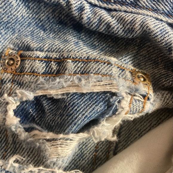 Mens Pre Owned Members Mark Distressed Blue Jeans 38x30 - Picture 5 of 11